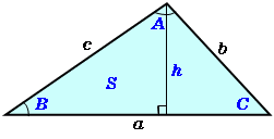 三角形の３辺から角度を計算